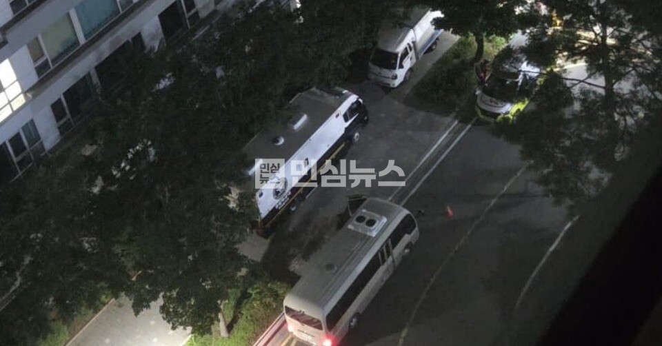 송도 총기 사건 현장
